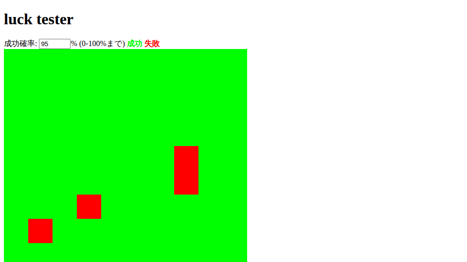luck tester のスクリーンショット